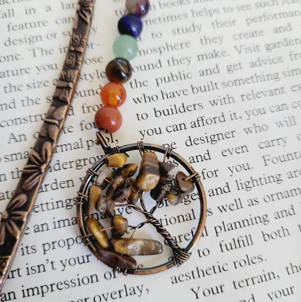 Tigers Eye Genuine Gemstone Bookmark *NWT* - Picture 6 of 8